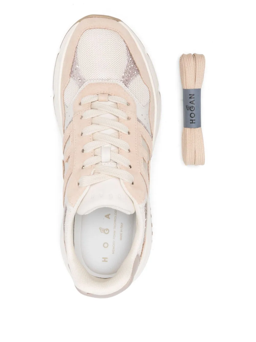 Hi-fi leather sneakers