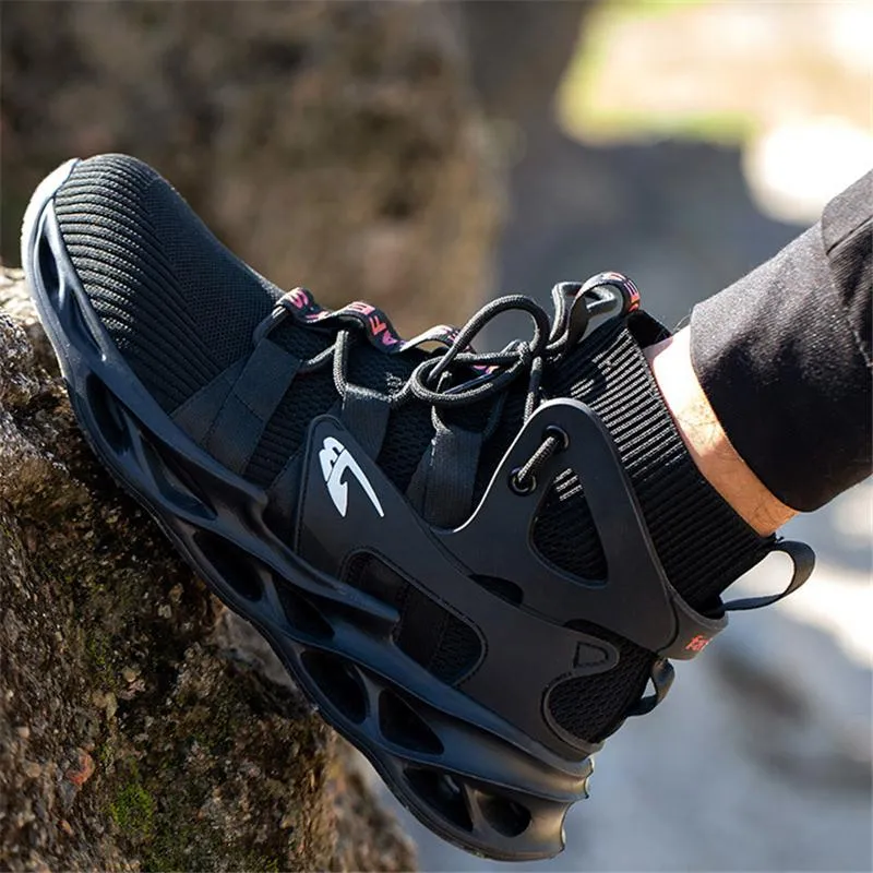 High Top Breathable Anti-Smashing Work Shoes For Men