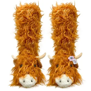 Highland Cattel - Kids Slipper Socks