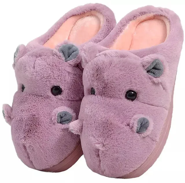 Hippo Slippers Winter Warm Home shoes