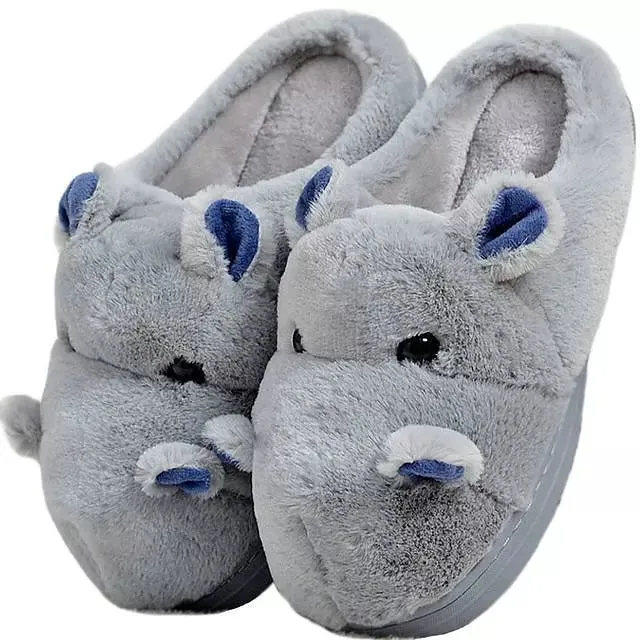Hippo Slippers Winter Warm Home shoes