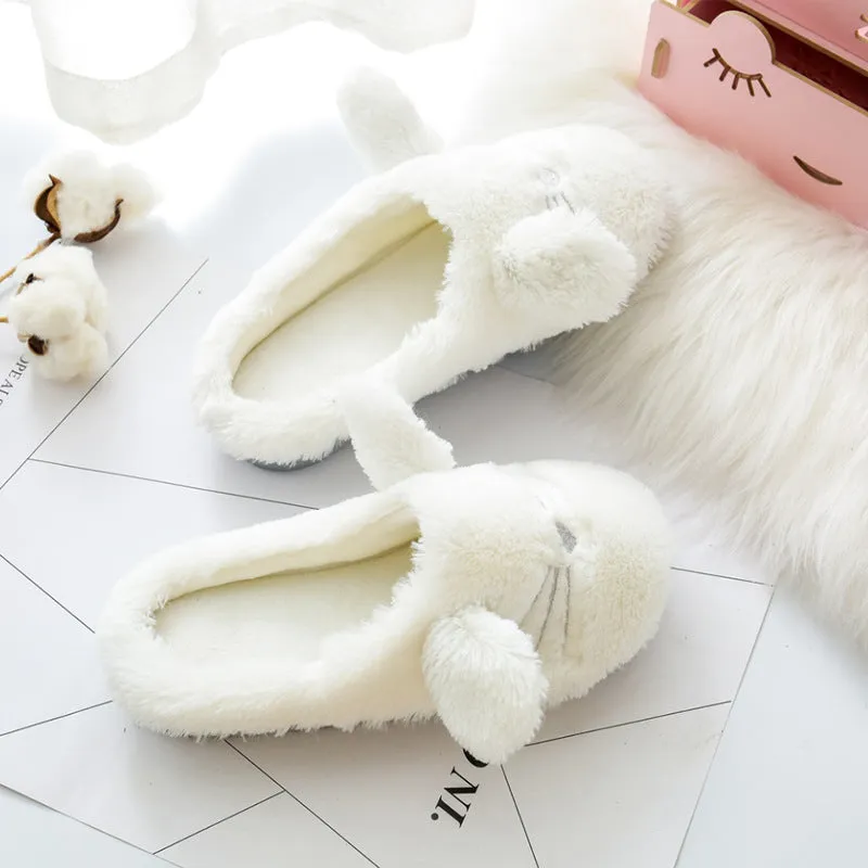 Home Slippers, Indoor Soft-Soled Non-Slip Cotton Slippers Cat Slippers