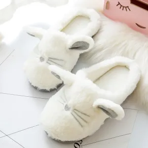 Home Slippers, Indoor Soft-Soled Non-Slip Cotton Slippers Cat Slippers