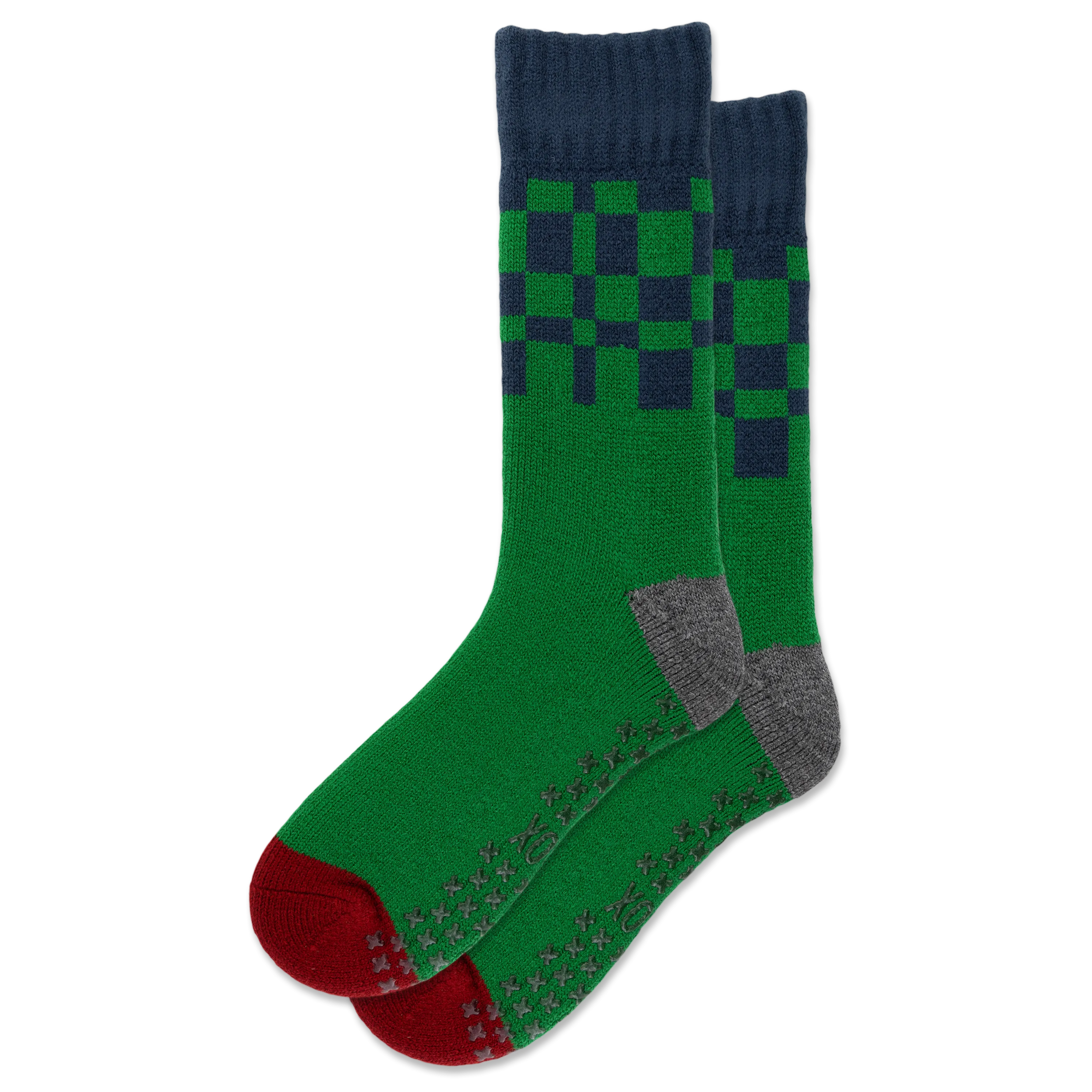 HOTSOX Men's Grid Non-Skid Slipper Sock