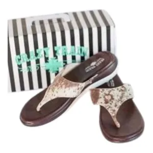 HOUSTON HIDE FLOP SANDALS-COWHIDE