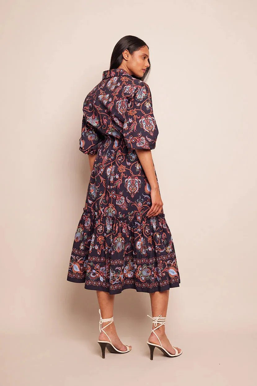 Hutton Dress | Marcel Black Coral