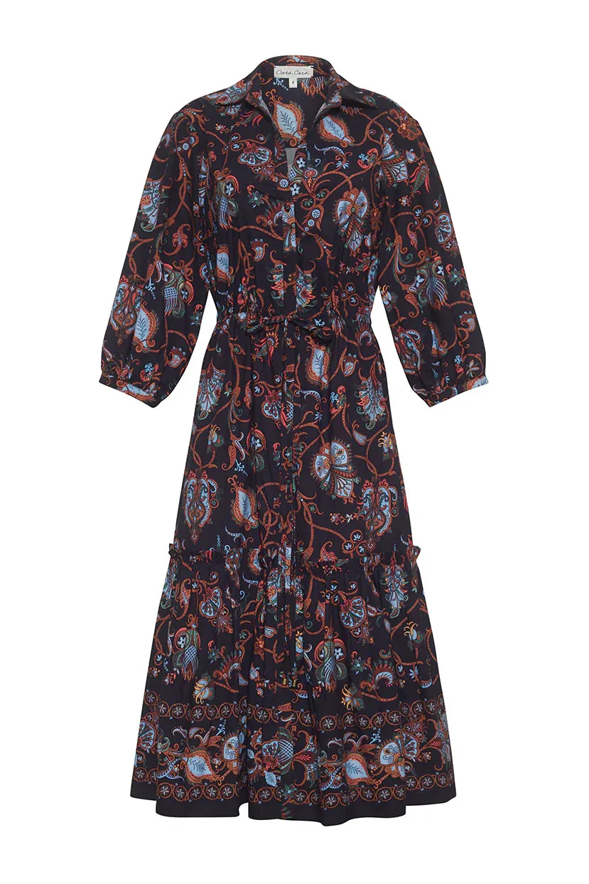Hutton Dress | Marcel Black Coral