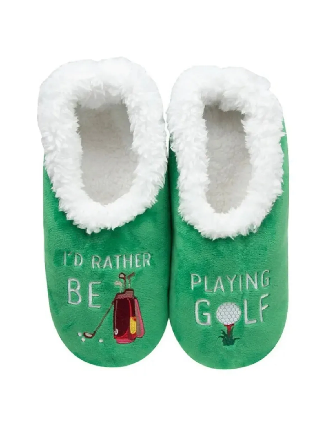 I would rather be playing golf snoozie slippers