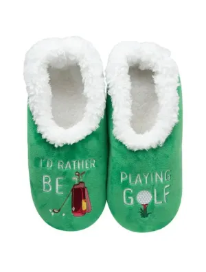 I would rather be playing golf snoozie slippers