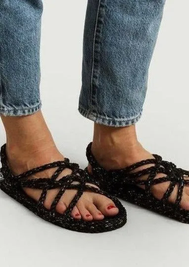 JC Sandal Disco Black