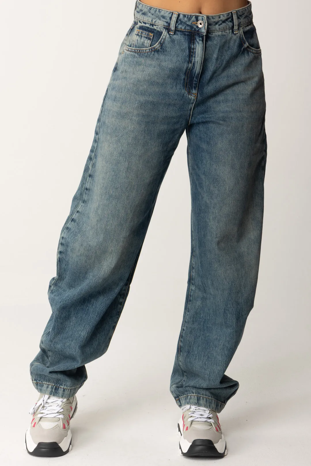 Jeans Baggy a Vita Alta