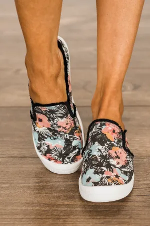 Jellypop Vibes Mule Sneakers- Black Multi Canvas