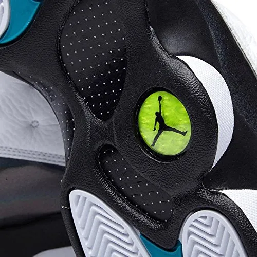 Jordan Mens 13 Retro White/Black/Wolf Grey/Tropical Teal 414571-115 10.5