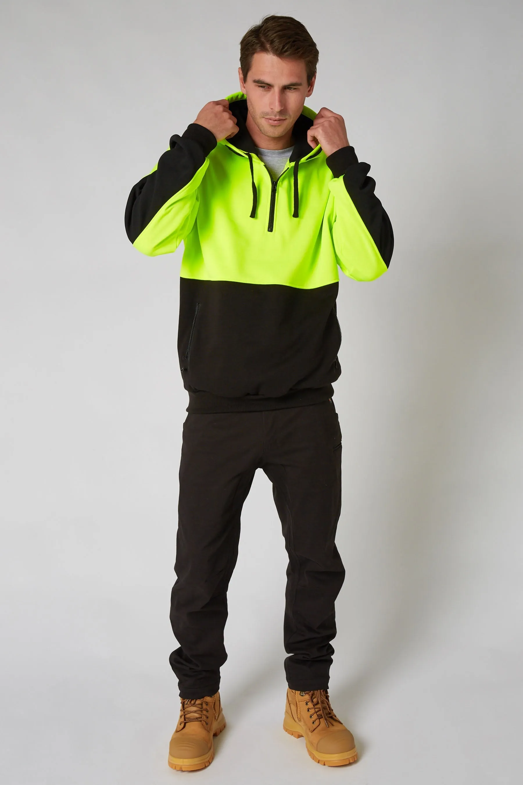 JP Leveled Mens 2.0 Pullover Hoodie - Hi-Vis Yellow