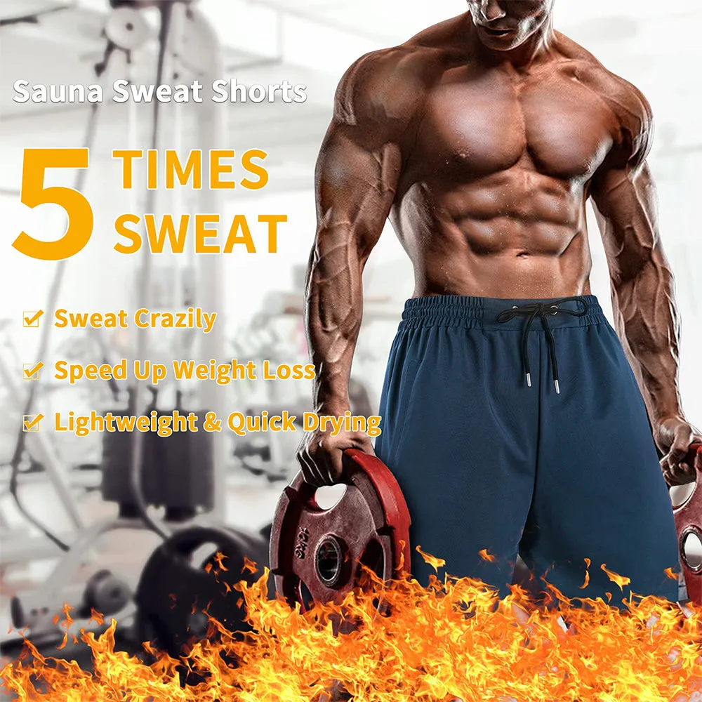 Junlan Lightweight Fitness Sweating Sauna Shorts with Pocket