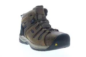 Keen Flint II 1023237 Mens Brown Leather Mesh Lace Up Work Boots