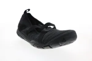 Keen Hush Knit Mj 1020375 Womens Black Canvas Strap Mary Jane Flats Shoes
