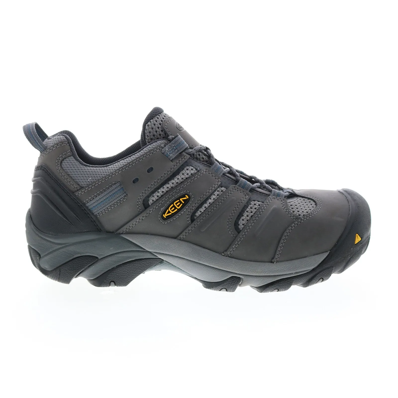 Keen Lansing Low 1023204 Mens Gray Extra Wide Leather Athletic Work Shoes