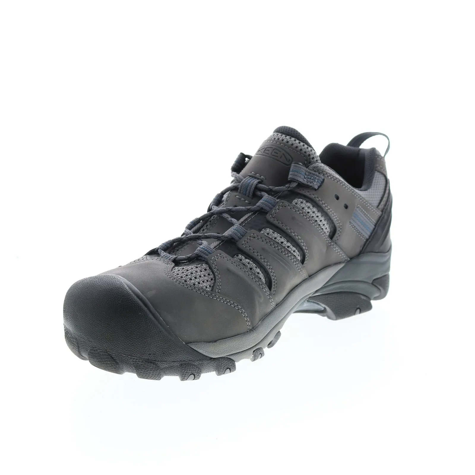 Keen Lansing Low 1023204 Mens Gray Extra Wide Leather Athletic Work Shoes