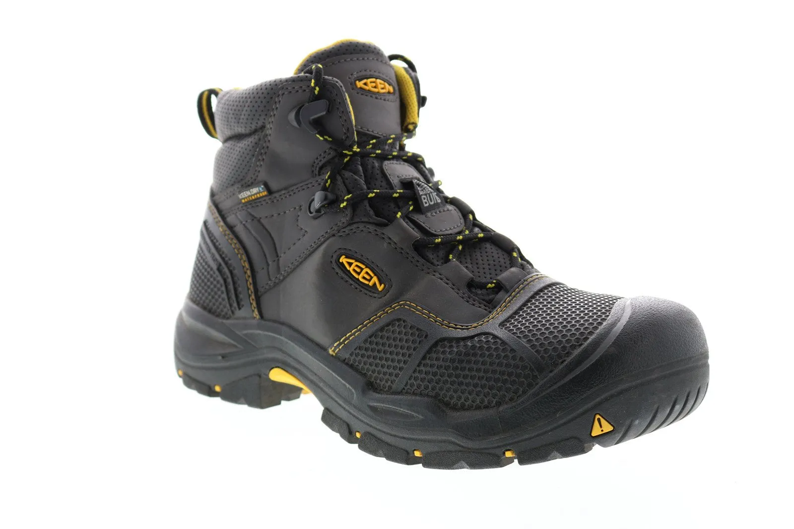 Keen Logandale 1017828 Mens Black Leather High Top Lace Up Work Boots