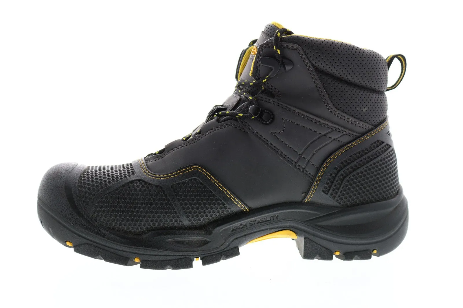 Keen Logandale 1017828 Mens Black Leather High Top Lace Up Work Boots