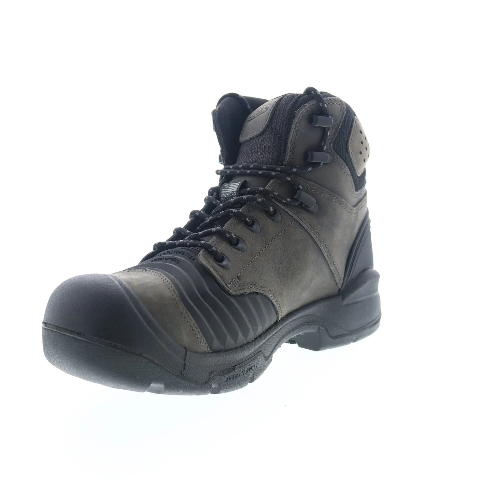 Keen Portland 6 1023387 Mens Green Leather High Top Lace Up Work Boots