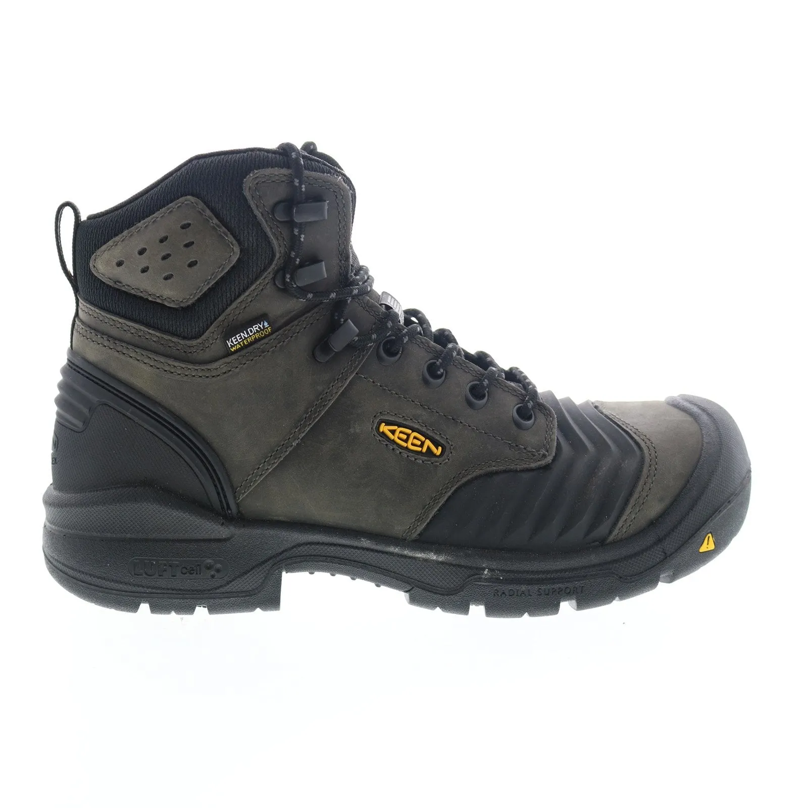 Keen Portland 6 1023387 Mens Green Leather High Top Lace Up Work Boots