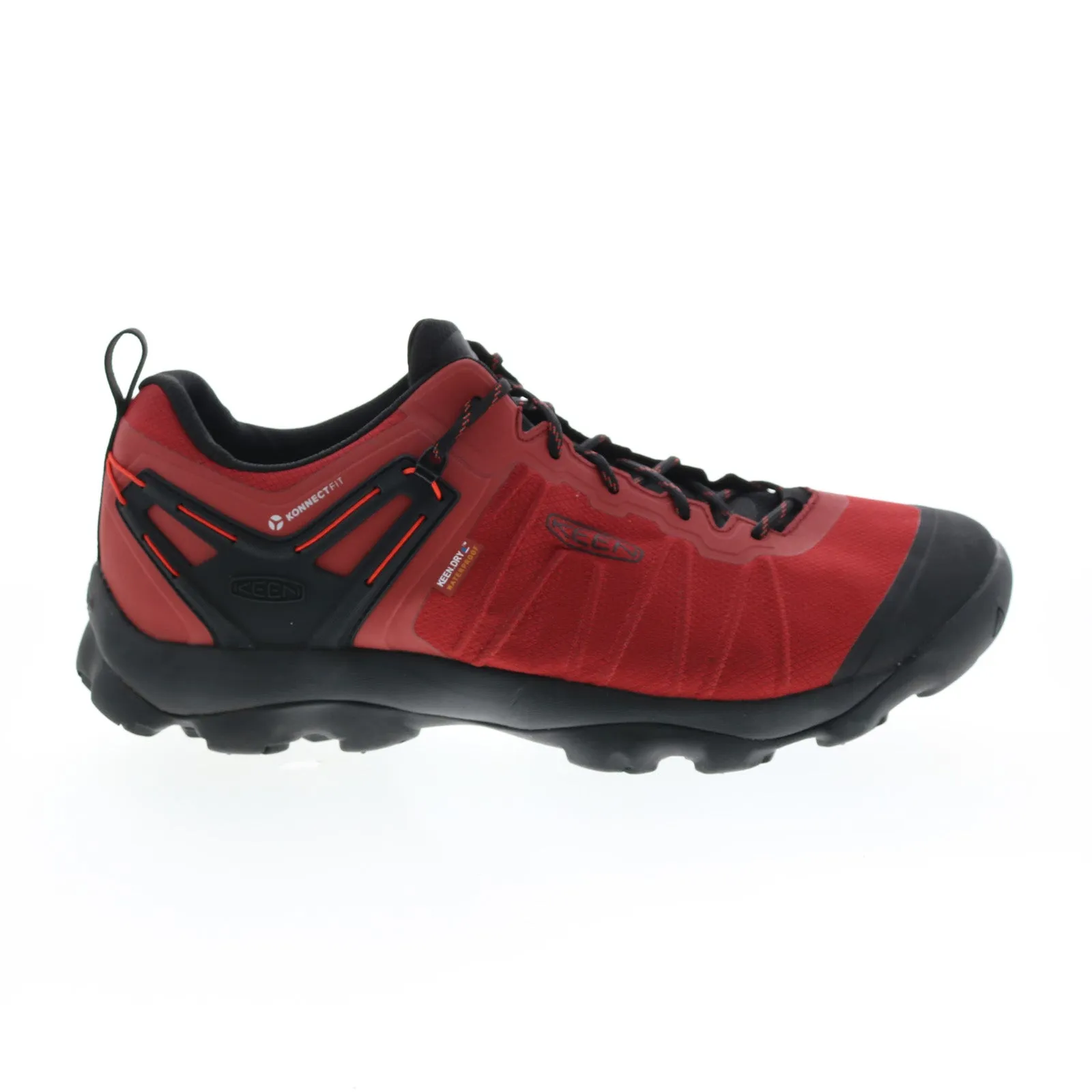 Keen Venture Waterproof 1024650 Mens Red Canvas Lace Up Athletic Hiking Shoes