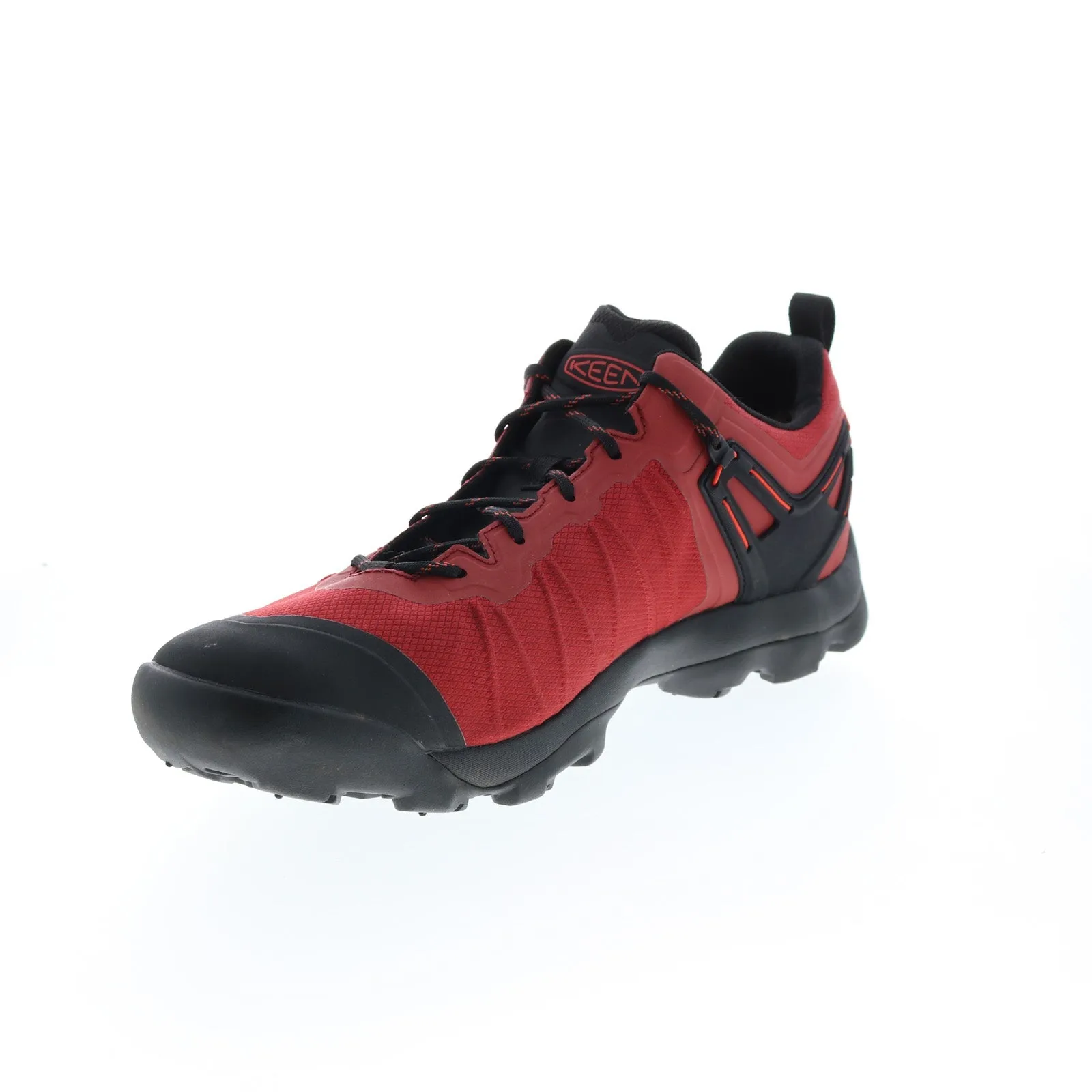 Keen Venture Waterproof 1024650 Mens Red Canvas Lace Up Athletic Hiking Shoes