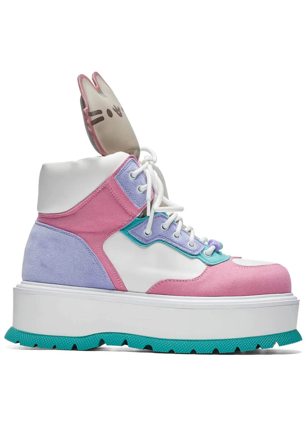Koi x Pusheen Cuddles Platform Boots Pastel