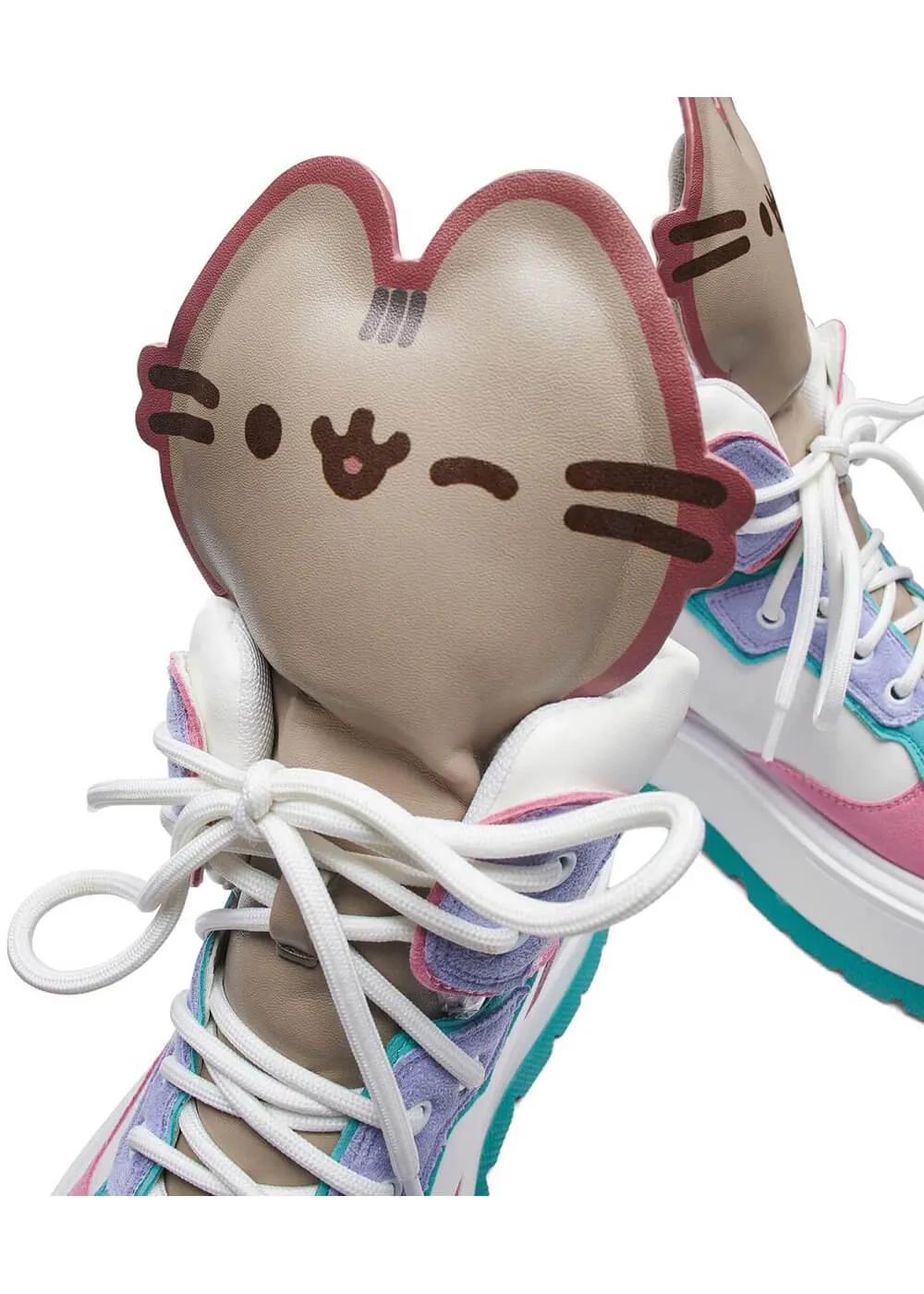 Koi x Pusheen Cuddles Platform Boots Pastel