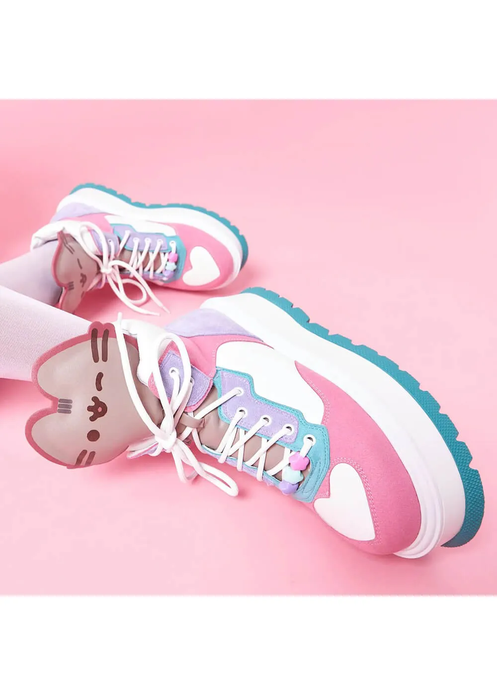 Koi x Pusheen Cuddles Platform Boots Pastel