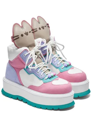 Koi x Pusheen Cuddles Platform Boots Pastel
