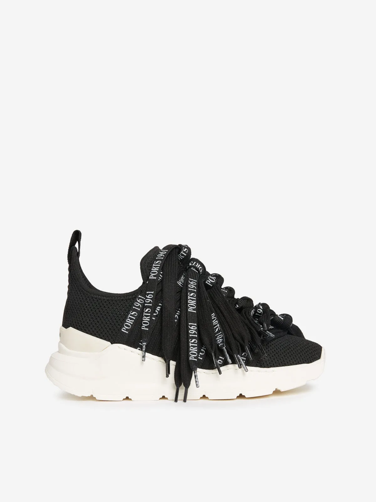 LACE42 SNEAKERS IN LOGO BLACK