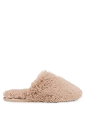 Lemon Lux Faux Fur Slide