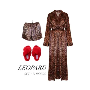 Leopard Robe   Slipper Bundle