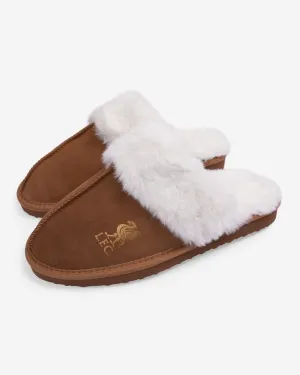 LFC Womens Suede Slippers Tan
