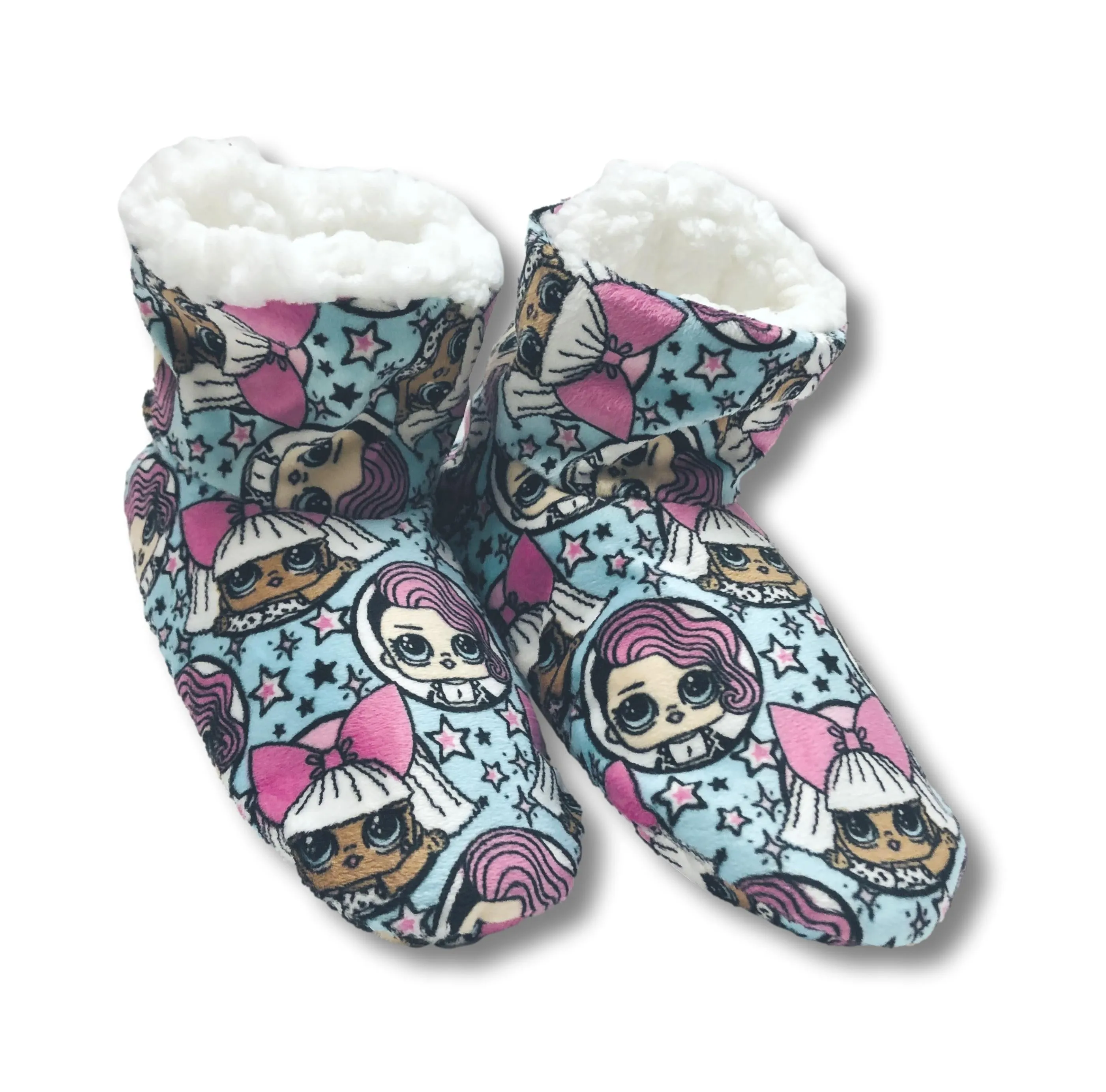 LOL Dolls Girls Slipper Booties Fuzzy Kids House Shoes