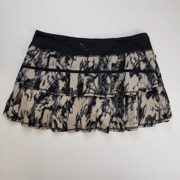 LULULEMON Run: Pace Setter Skirt Granite black size 10