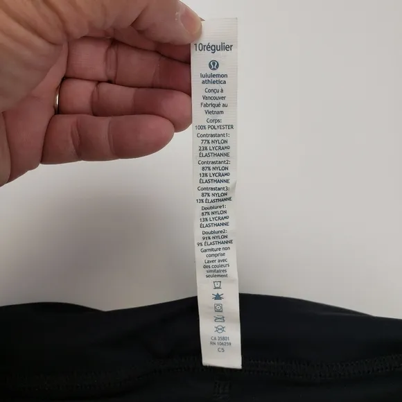 LULULEMON Run: Pace Setter Skirt Granite black size 10
