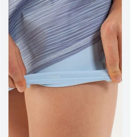 Lululemon Run Pace Setter Tall Skirt Twisted Stripe Caspian Blue Caspian Blue