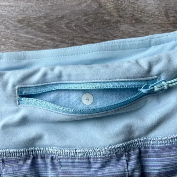 Lululemon Run Pace Setter Tall Skirt Twisted Stripe Caspian Blue Caspian Blue