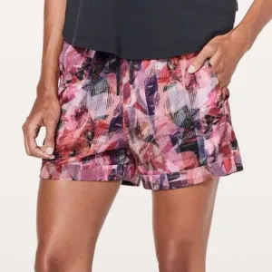 Lululemon Spring Break Away Shorts, Sun Dazed Multi Pink