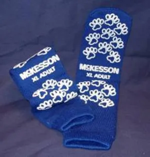 McKesson Medi-Pak Perf Slipper Socks, Royal Blue, Bariatric (Extra Wide), 1/PR