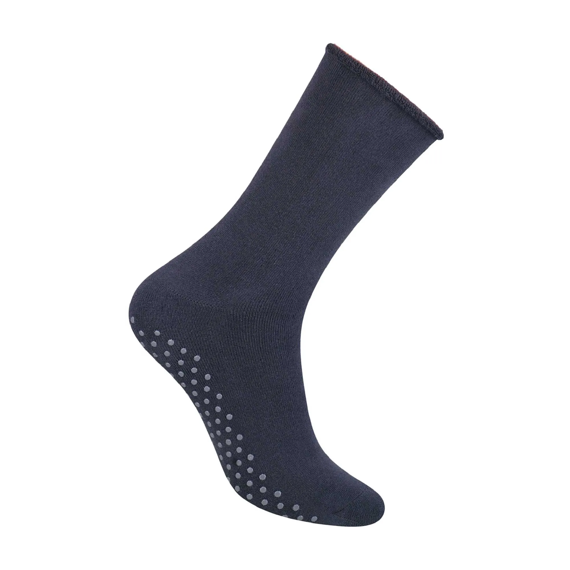 Mens Cotton Slipper Socks with Grippers