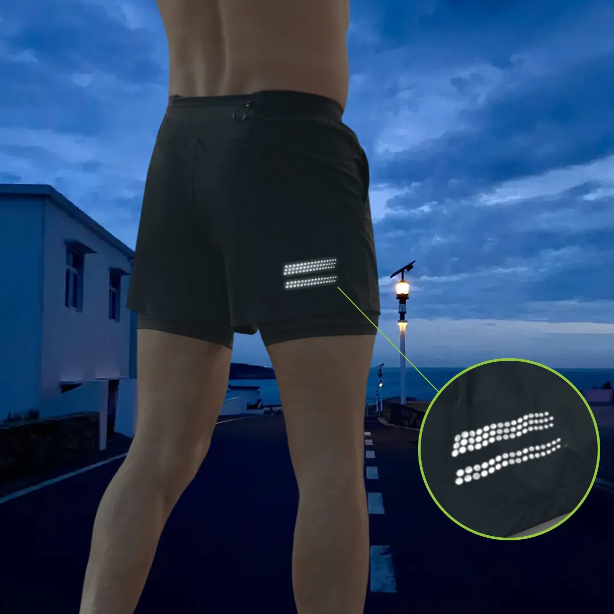 Men's Drawstring Marathon Running Shorts