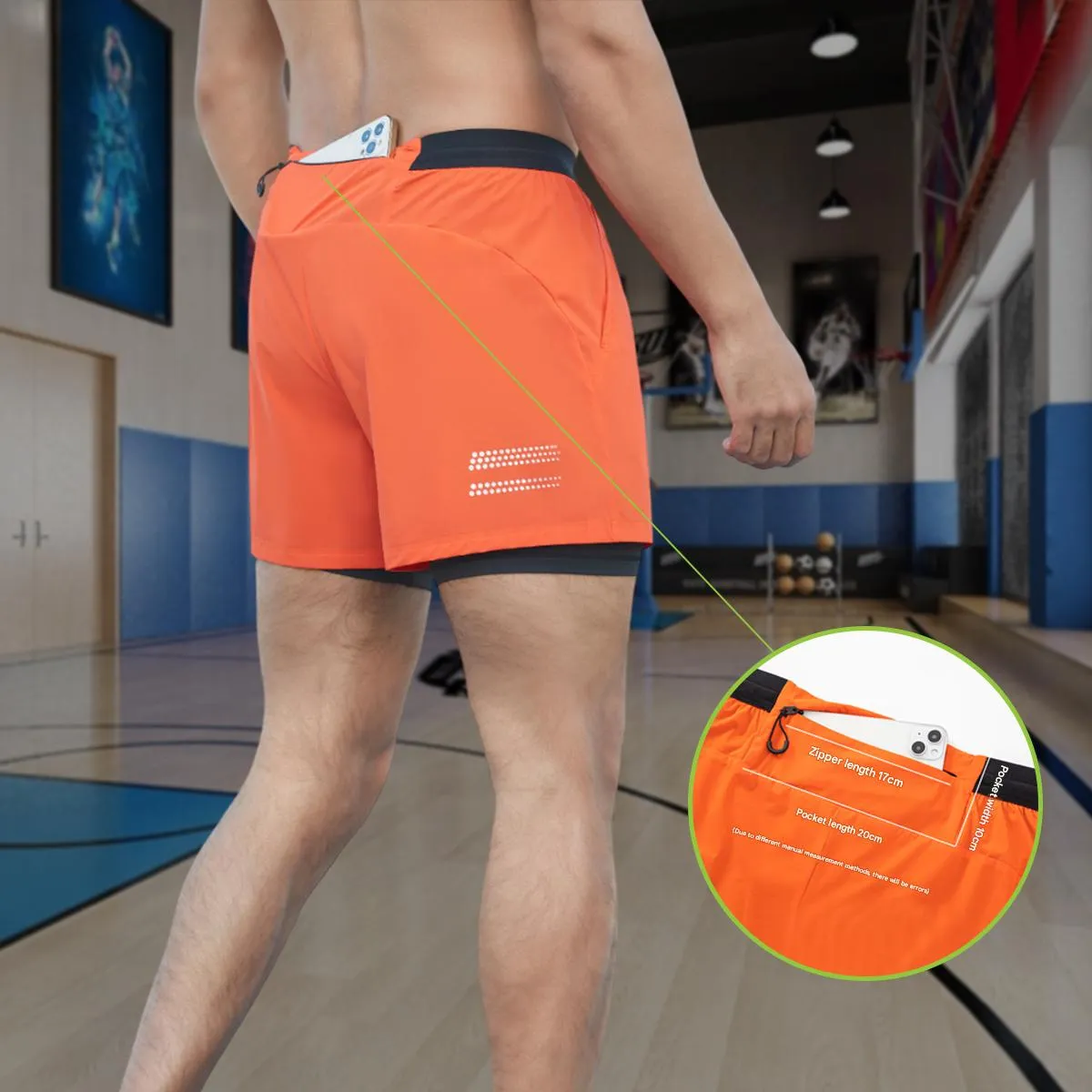 Men's Drawstring Marathon Running Shorts