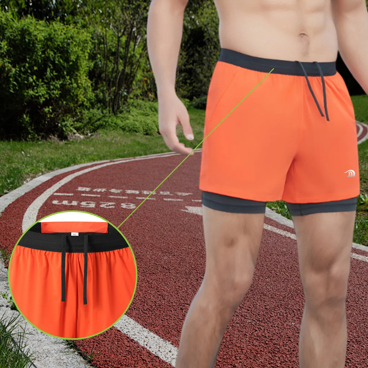 Men's Drawstring Marathon Running Shorts