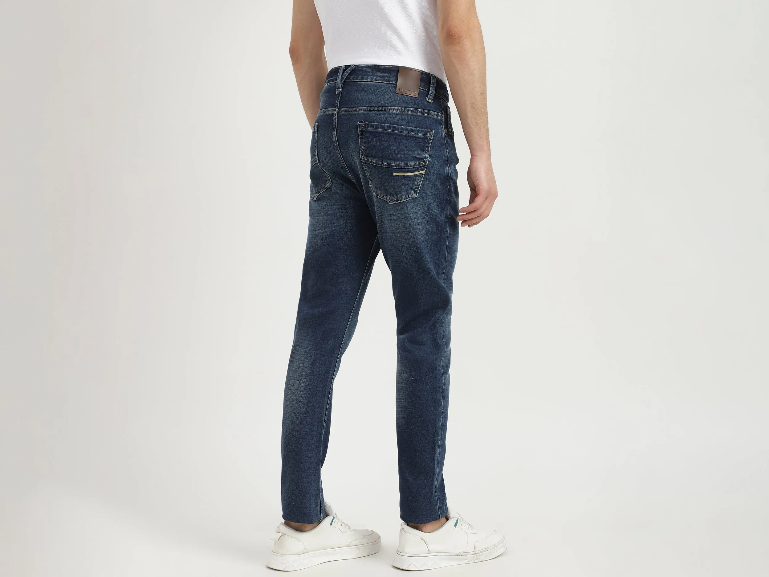 Mens Skinny Fit Solid Jeans