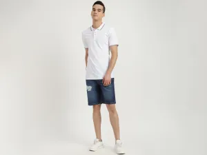 Mens Slim Fit Solid Shorts